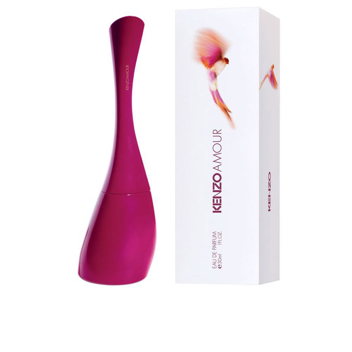30 ml glass perfume bottle with fuchsia-pink finish; oriental floral fragrance for Women