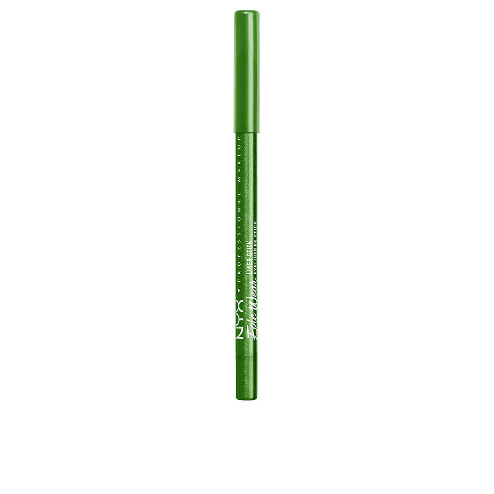 Twist-up emerald green eyeliner stick with metallic satin finish, 1.22 g