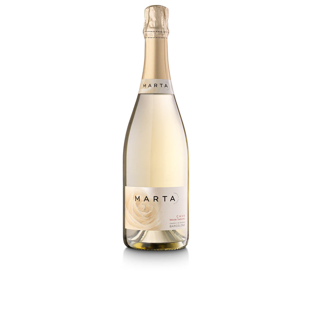 Pale yellow Ramon Canals MARTA Joia Cava bottle with fine bubbles, organic vegan Brut