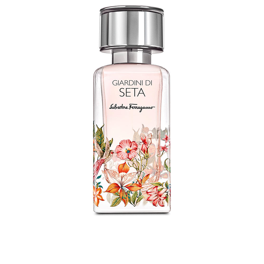100 ml clear perfume bottle; floral‑fruity scent with rhubarb, sakura, vetiver; Unisex