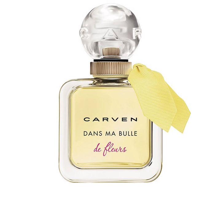 100 ml clear bottle of floral eau de toilette with pink-hued liquid