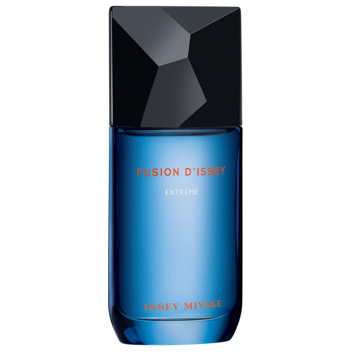 Deep-blue 100 ml eau de toilette bottle, woody-spiced fragrance for Man