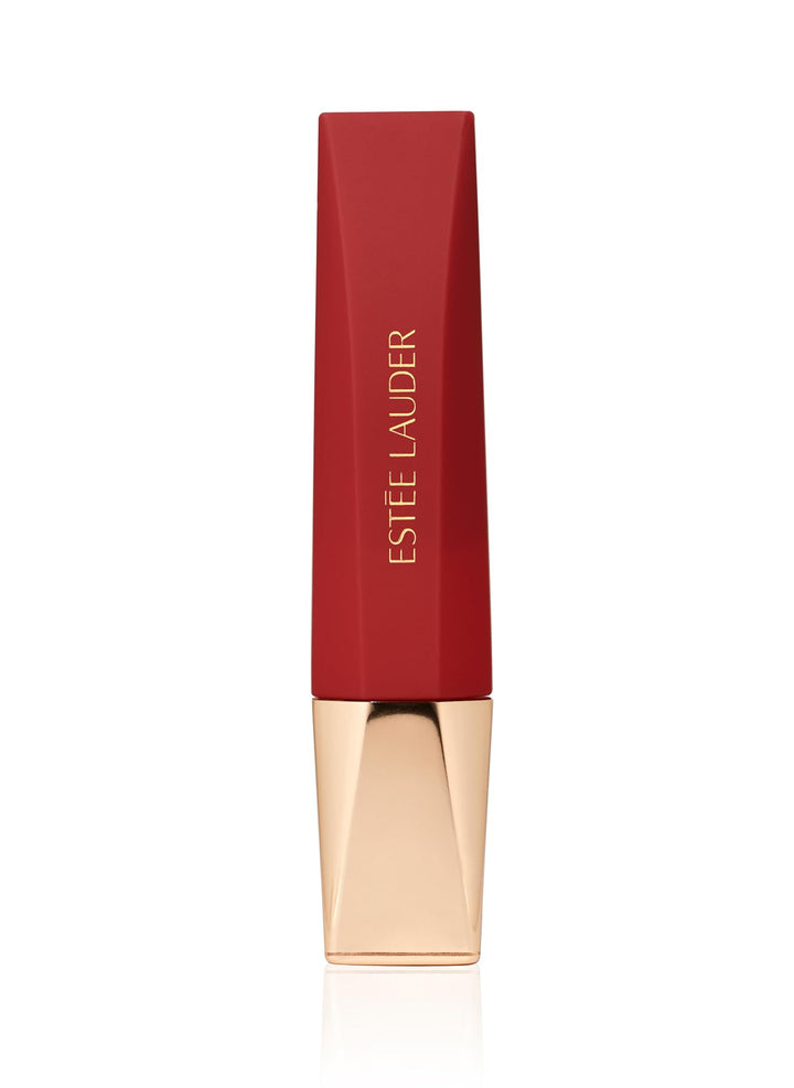 Tube of velvet mousse matte liquid lipstick with applicator, deep rose shade, Unisex