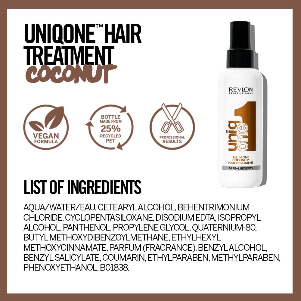 150 ml coconut milk leave‑in hair treatment spray, unisex, lightweight mist