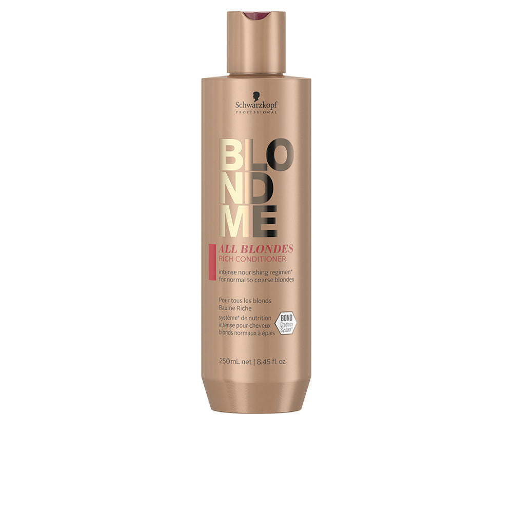 250 ml conditioner bottle for normal to coarse blonde hair, rich almond formula