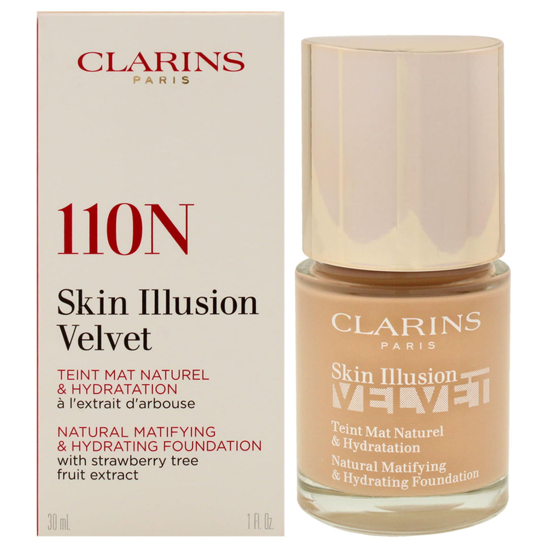 30 ml matte serum foundation bottle, shade 110N, pump dispenser