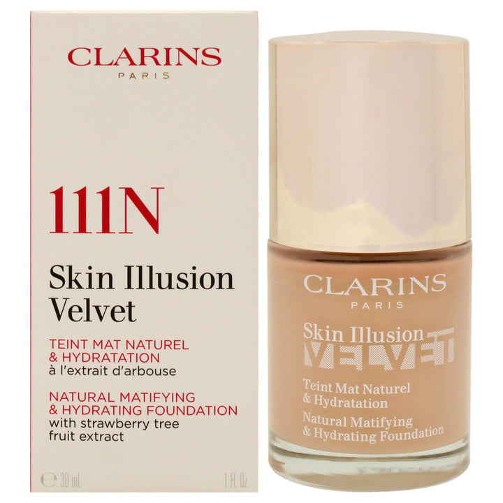 30 ml beige-tinted serum foundation bottle, matte finish, shade 111N