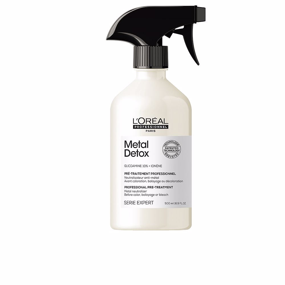 500 ml spray bottle of Metal Detox pre-colour protective spray, salon product
