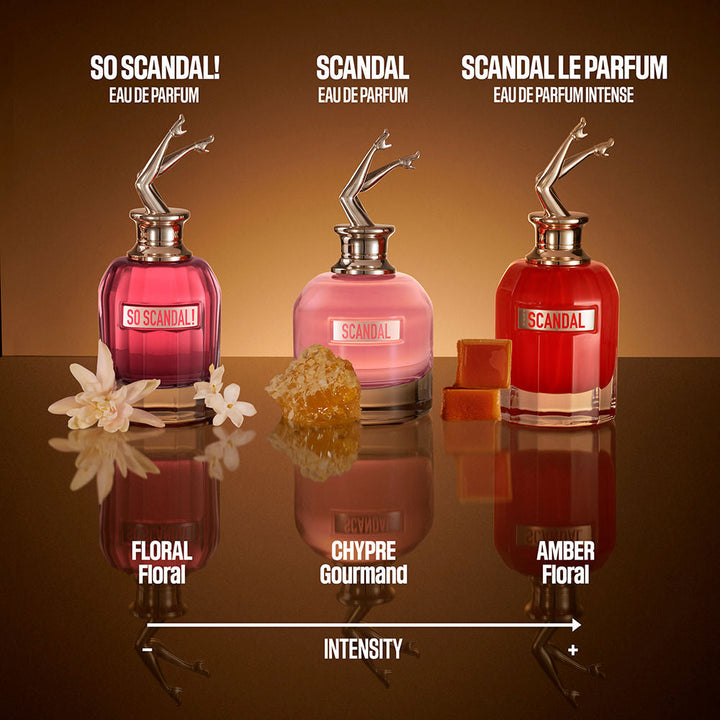 Pink sculptural glass perfume bottle with pink box, 80 ml, floral-gourmand