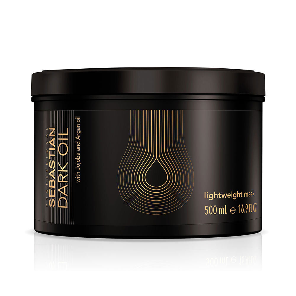 500 ml light nourishing dark oil hair mask jar with argan and jojoba