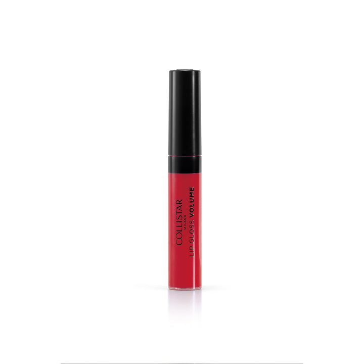 7 ml red lip gloss with soft sponge applicator, glossy cream finish