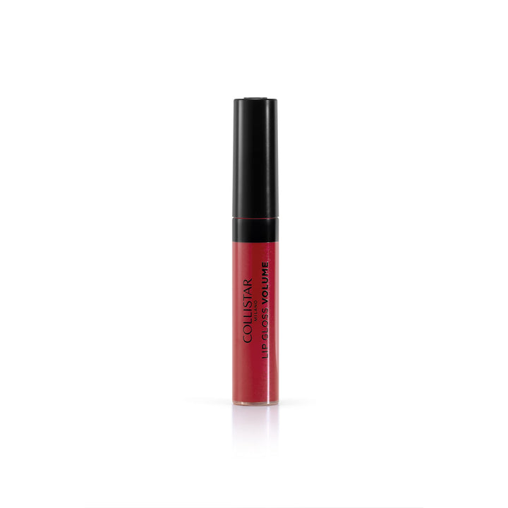 Cherry‑red glossy lip gloss with soft pad applicator, 7 ml tube