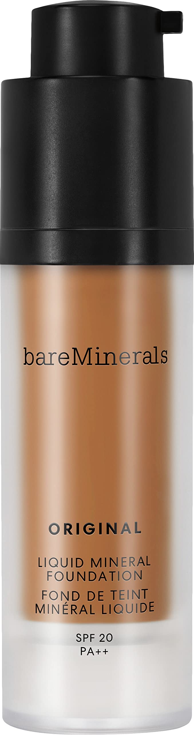 30 ml pump bottle of liquid mineral foundation, shade 28‑golden deep, Unisex