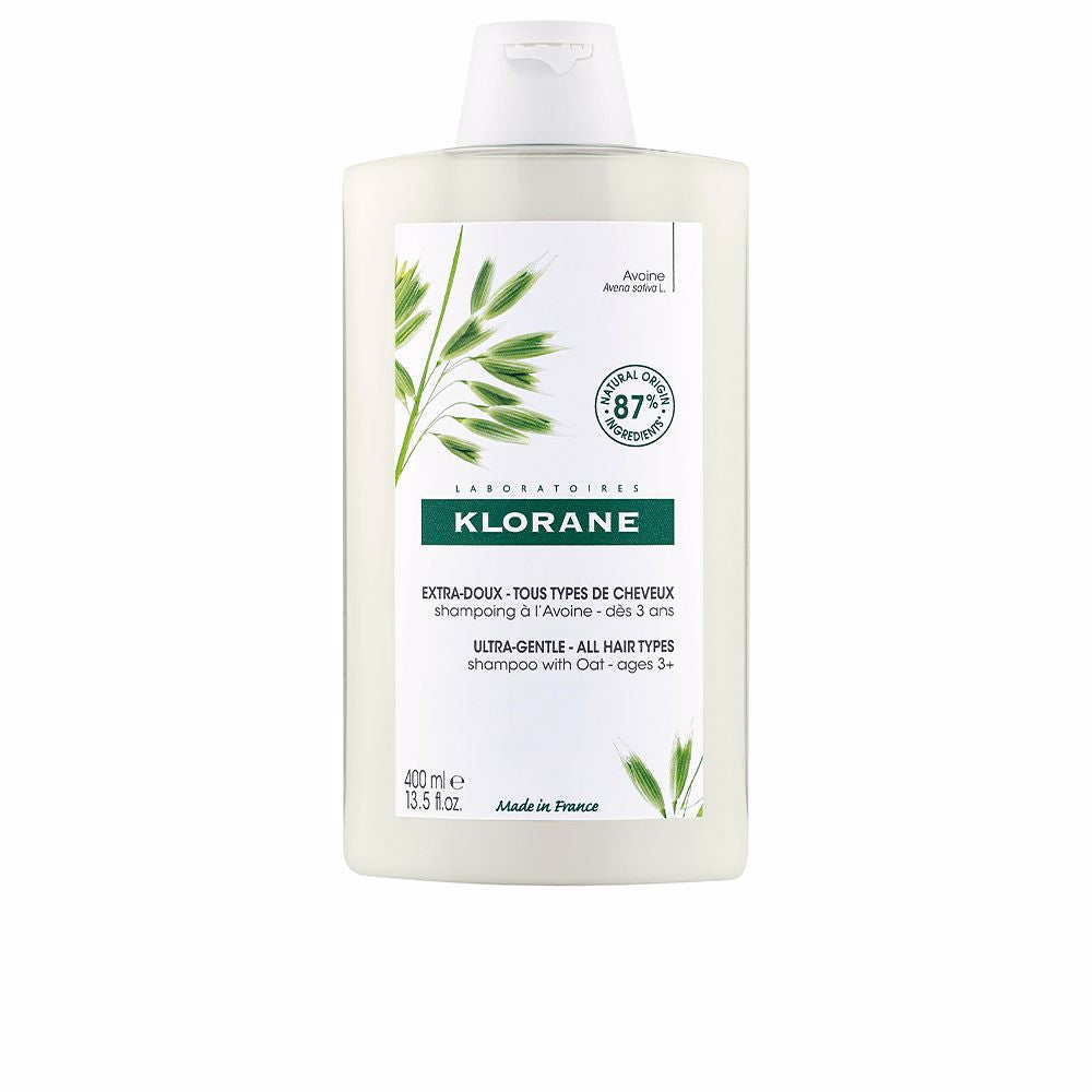 400 ml shampoo bottle with oat milk formulation for gentle, family use