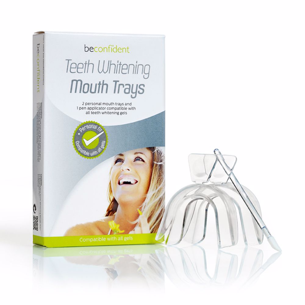 Two clear thermo‑forming mouth trays, applicator nozzle and instruction leaflet, Unisex