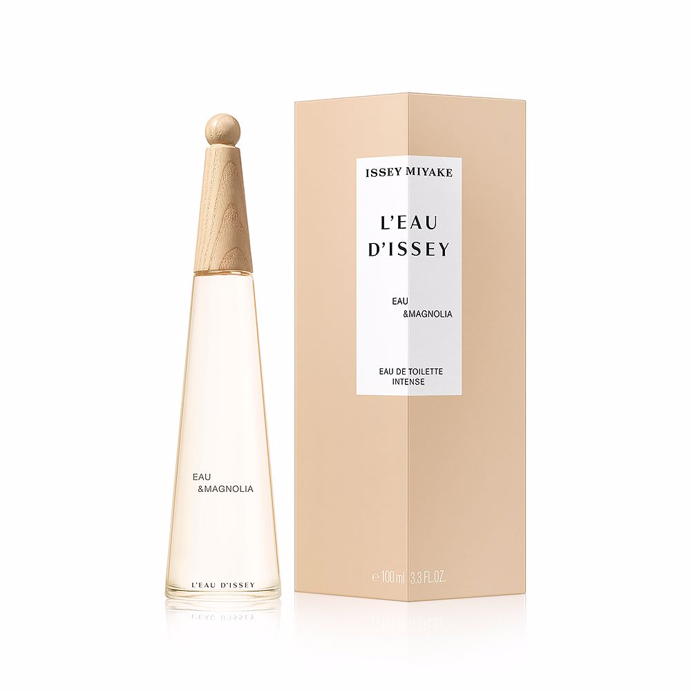 Minimal glass bottle with beige detail and ash wood cap, 50 ml