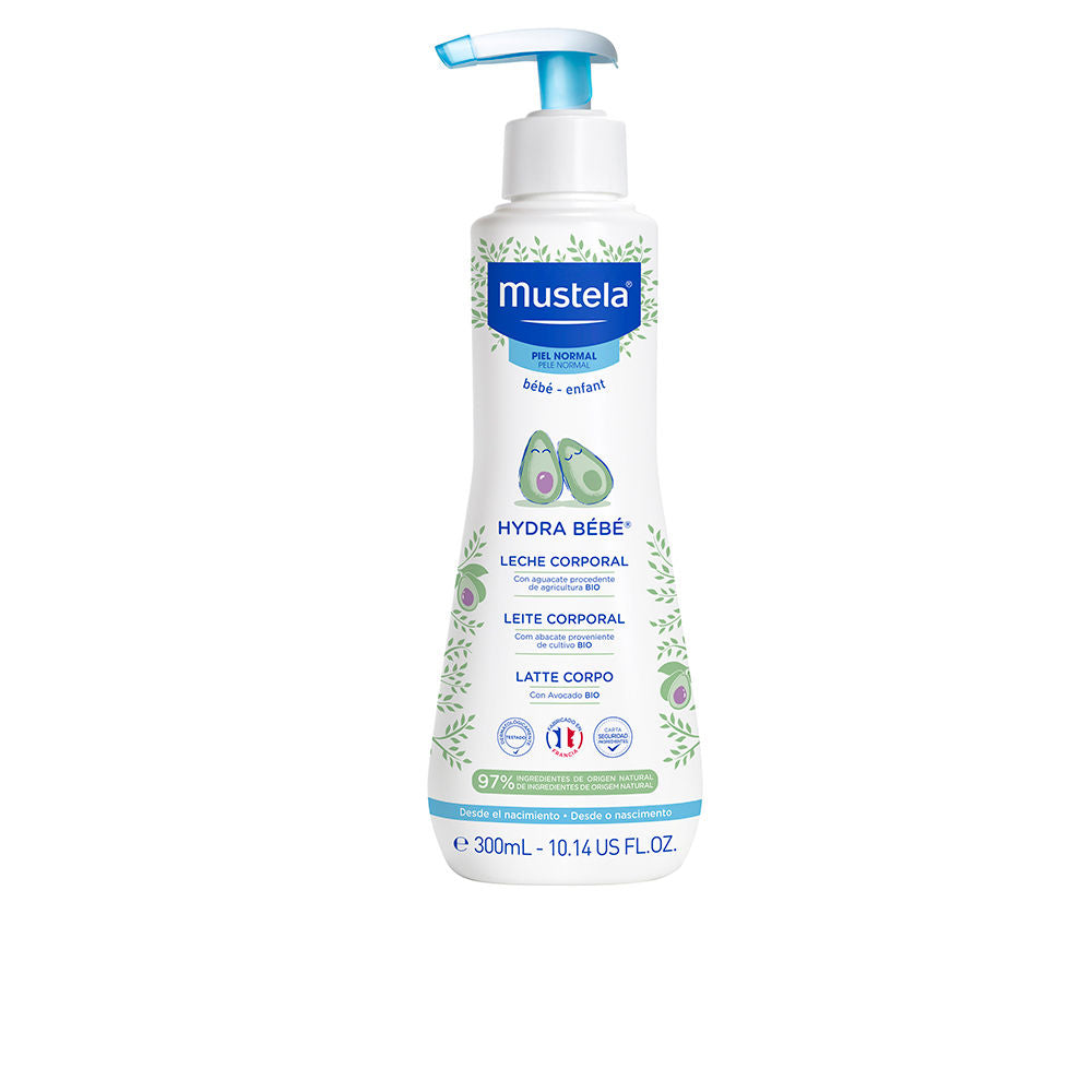 300 ml pale bottle of lightweight baby body milk, avocado extract, Unisex