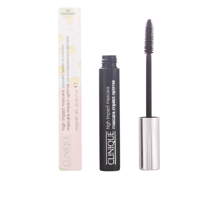 Tube of black high-impact mascara with tapered brush, 8 g, Unisex