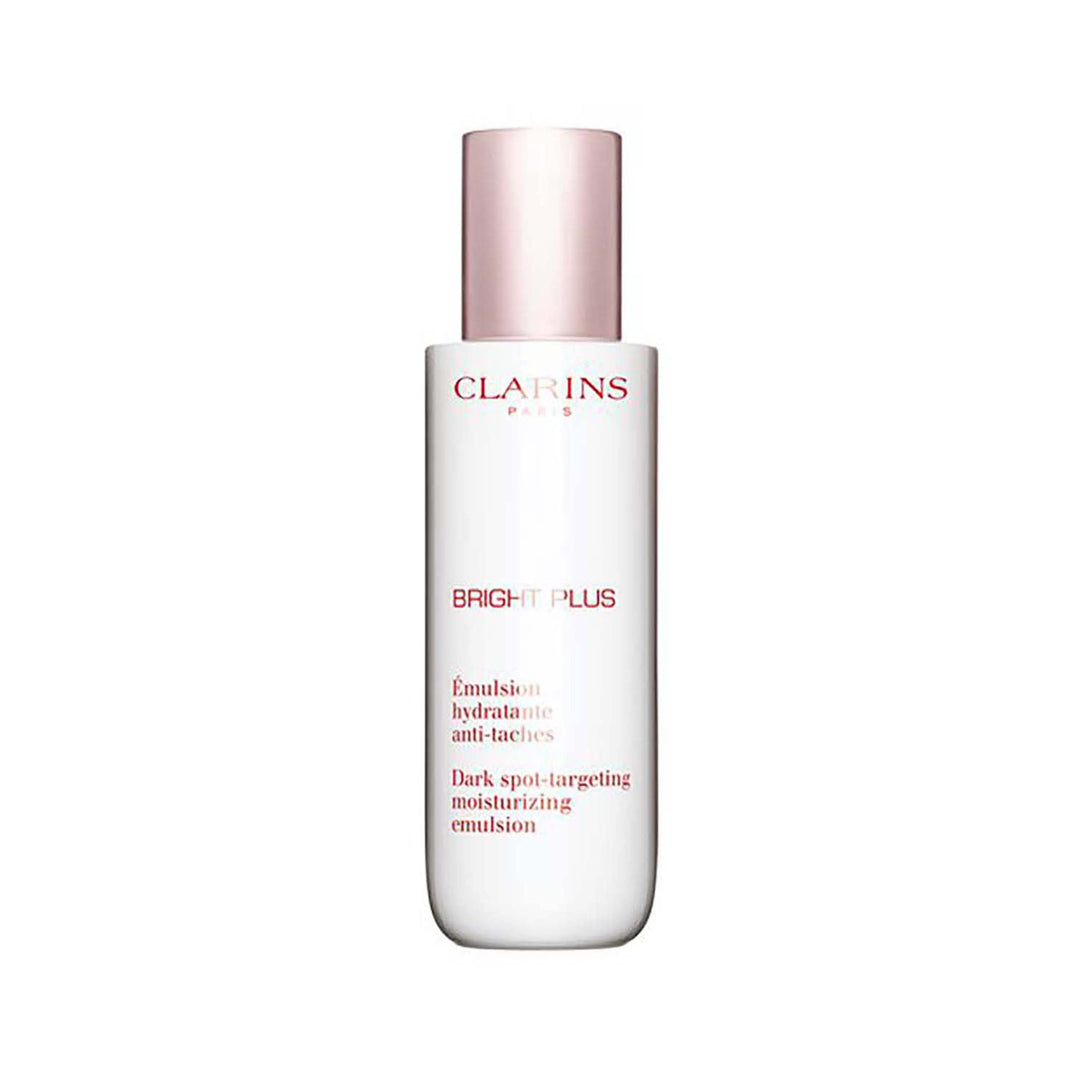 75 ml glass bottle of brightening hydrating emulsion, light cream texture