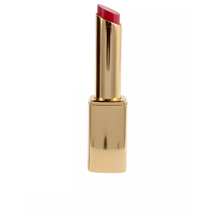 Satin‑gloss liquid lipstick in deep rouge with slim applicator, 2 g refillable tube