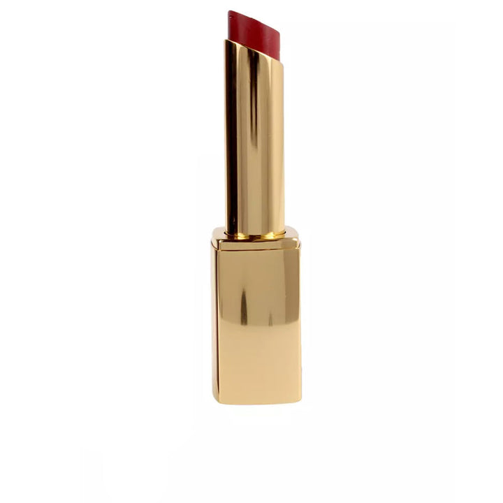 Satin-gloss liquid lipstick tube with tapered applicator, 2 g, red shade