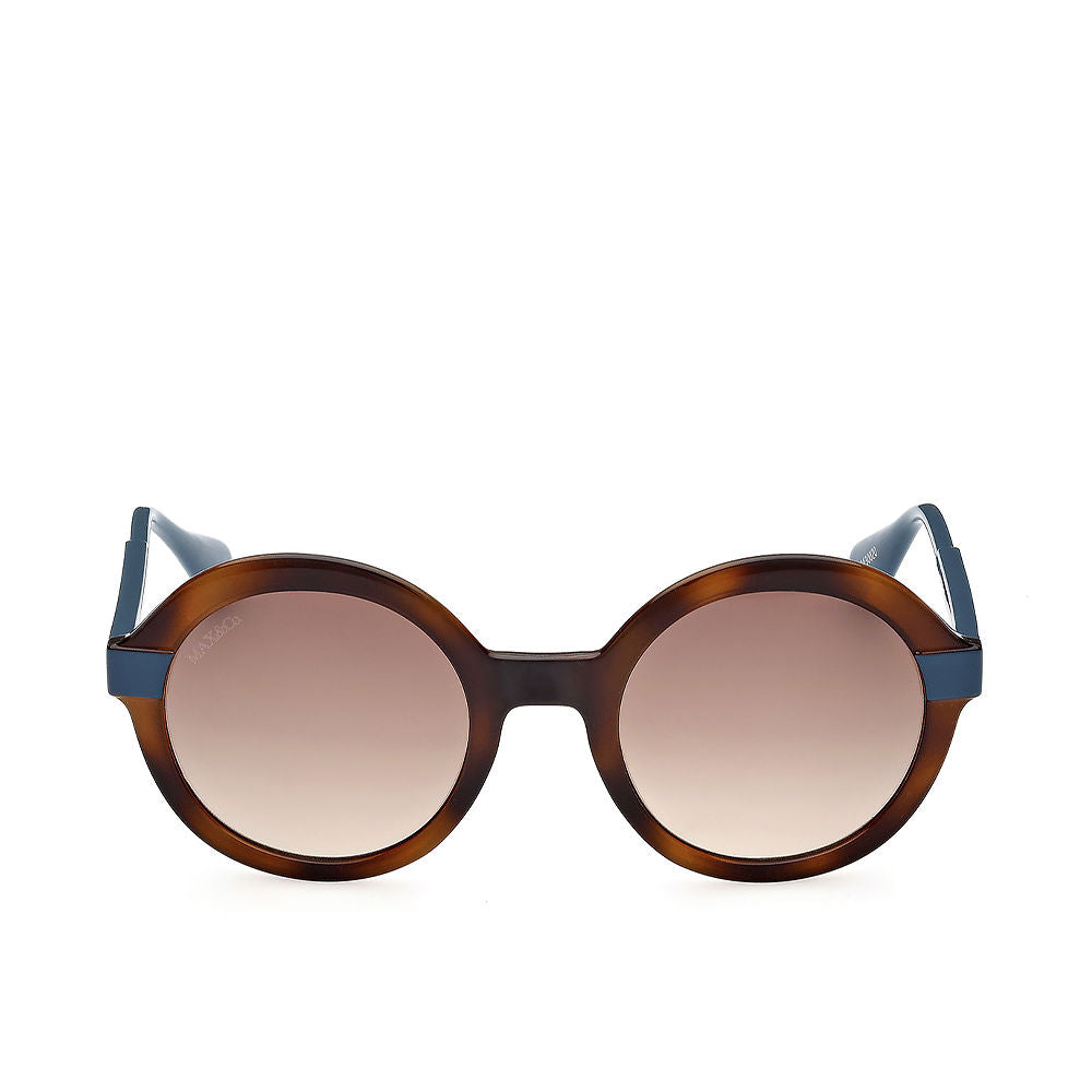 Havana acetate round sunglasses, 50 mm lenses, polished finish for Women