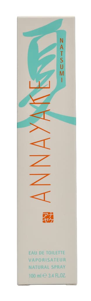 Clear glass perfume bottle labelled Natsumi, 100 ml, fruity floral eau de toilette for Women