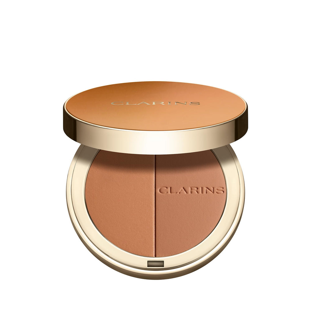 Compact dual bronzer powder duo, two warm shades in 10 g compact, shade 03