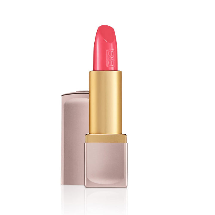 Twist-up satin lip colour, 4 g, Living Coral shade, polished red-accented case