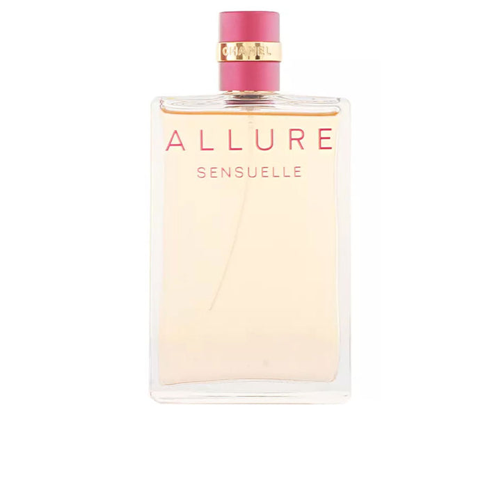 Glass 100 ml oriental-floral perfume bottle; warm amber liquid; minimalist cap