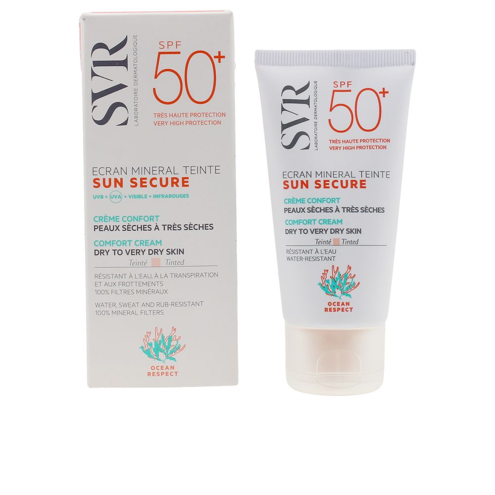 60 g tube of tinted mineral SPF50+ facial sunscreen for dry Unisex skin