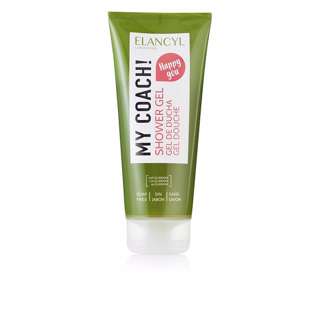200 ml clear bottle of guaraná and ivy shower gel with pale amber liquid