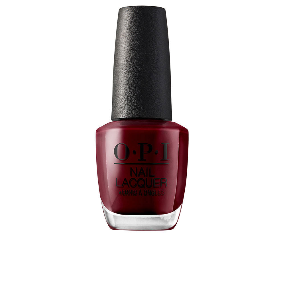 15 ml red nail lacquer bottle with wide brush, glossy finish