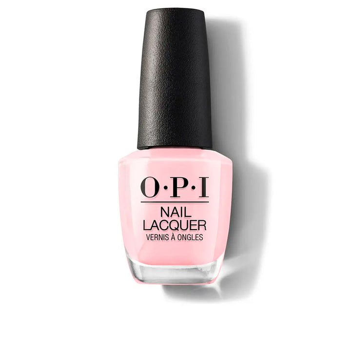 15 ml cream pink nail lacquer with full‑width brush, glossy finish, Unisex