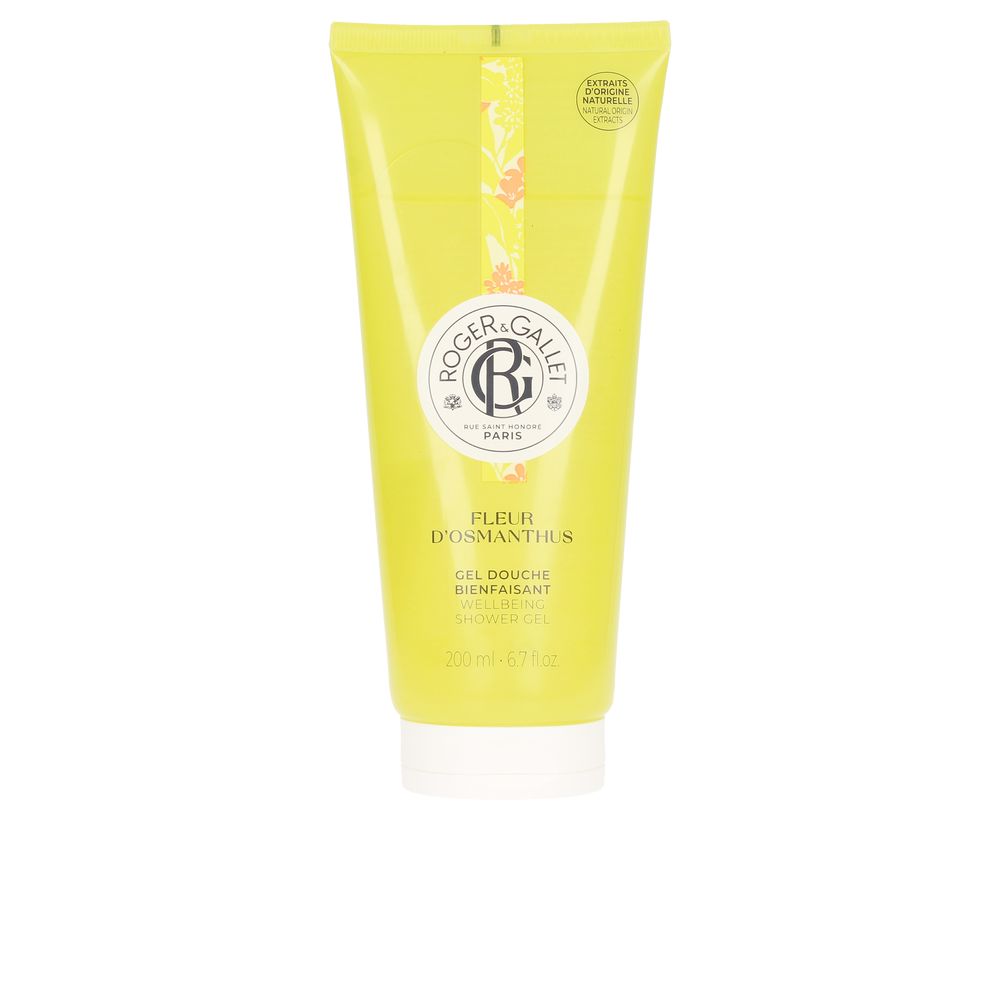 200 ml bottle of Fleur d'Osmanthus botanical foaming shower gel, Unisex
