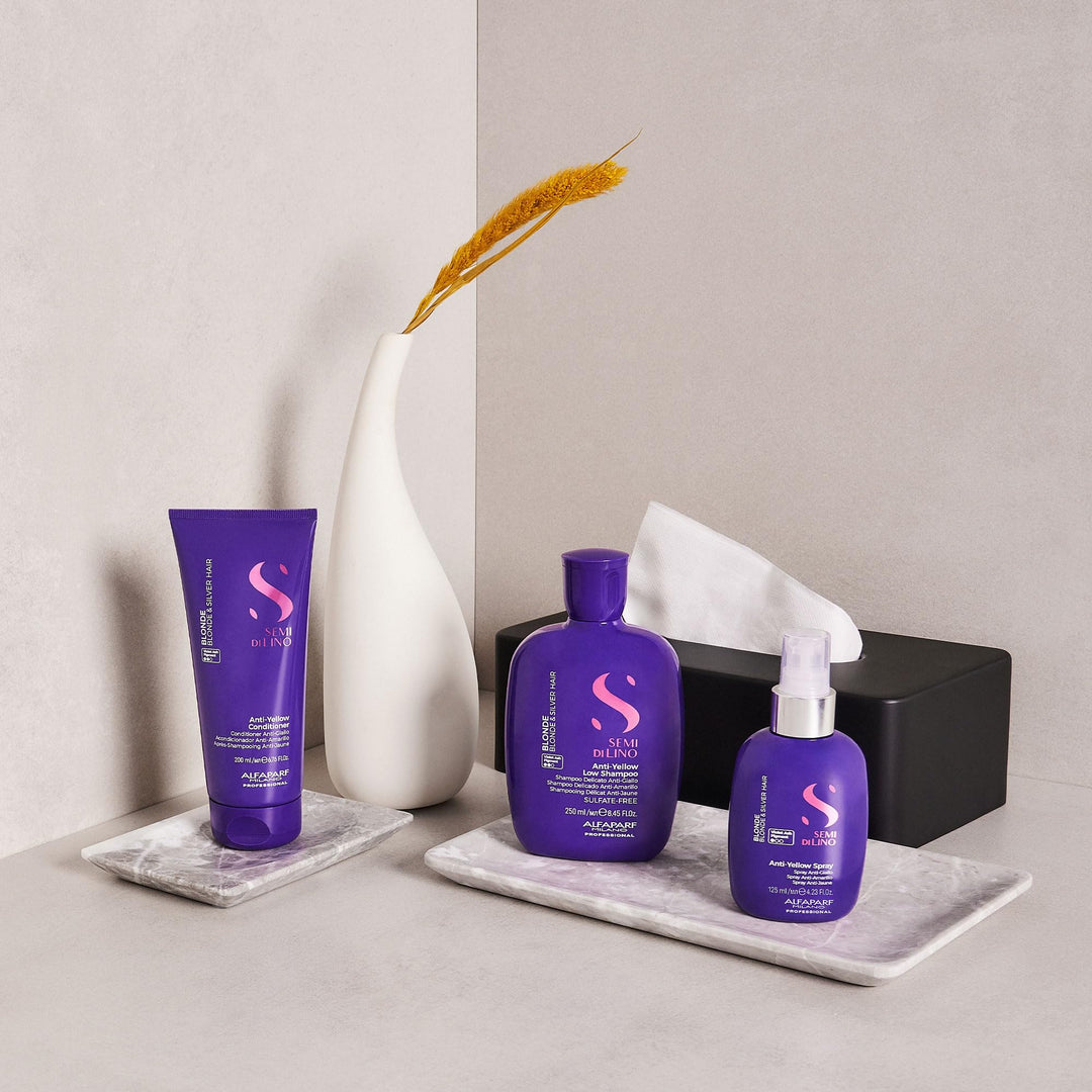 125 ml purple toning leave‑in spray for neutralising yellow tones in blonde and silver hair