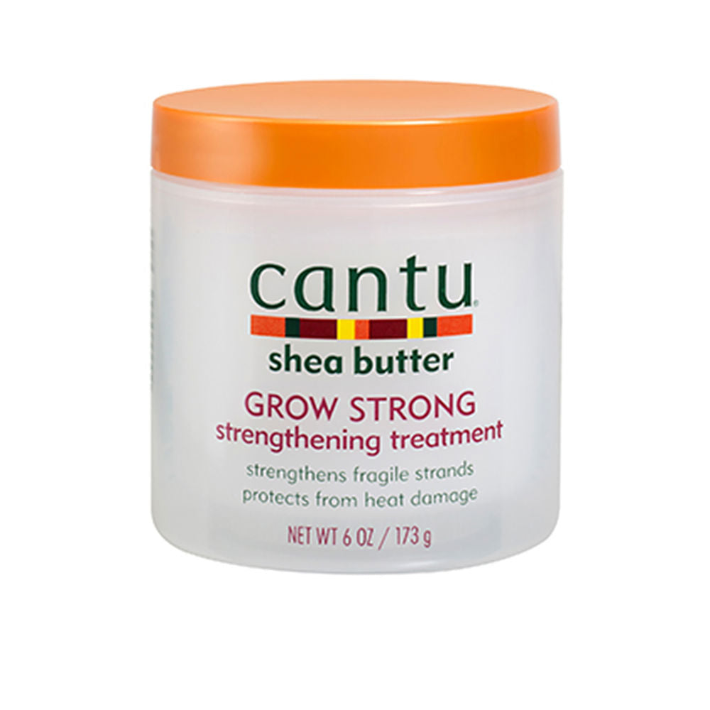 Jar of shea butter strengthening hair treatment, 173 g, creamy texture