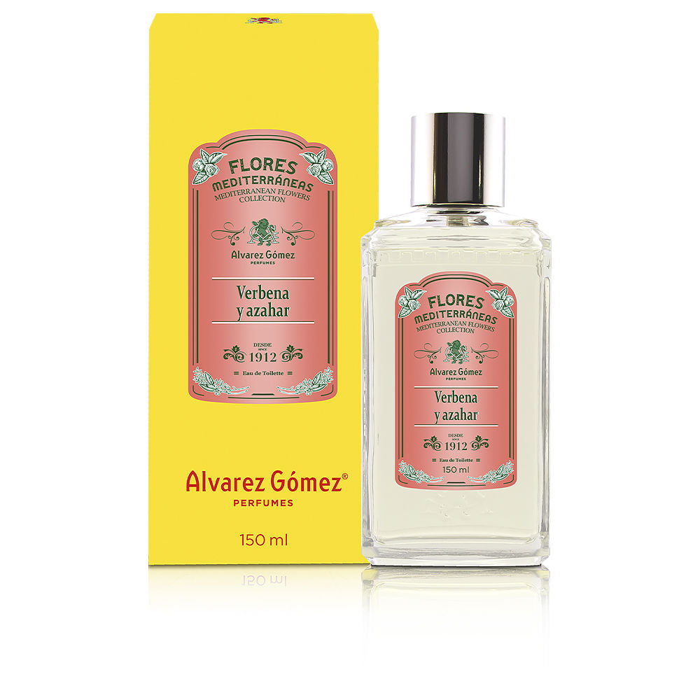 150 ml clear bottle of verbena and orange blossom eau fraîche, citrus floral packaging
