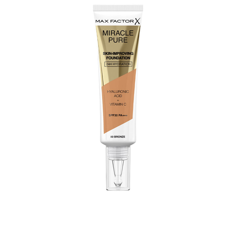 30 ml medium bronze liquid foundation bottle, hydrating SPF 30, Unisex