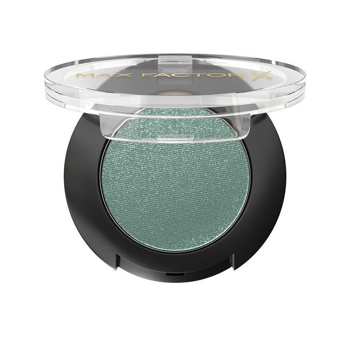 Single turquoise powder eyeshadow compact, 2 g, vibrant finish
