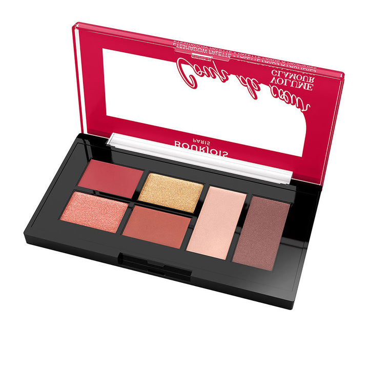 Six‑shade neutral eyeshadow palette in mixed matte and shimmer finishes, 8.4 g