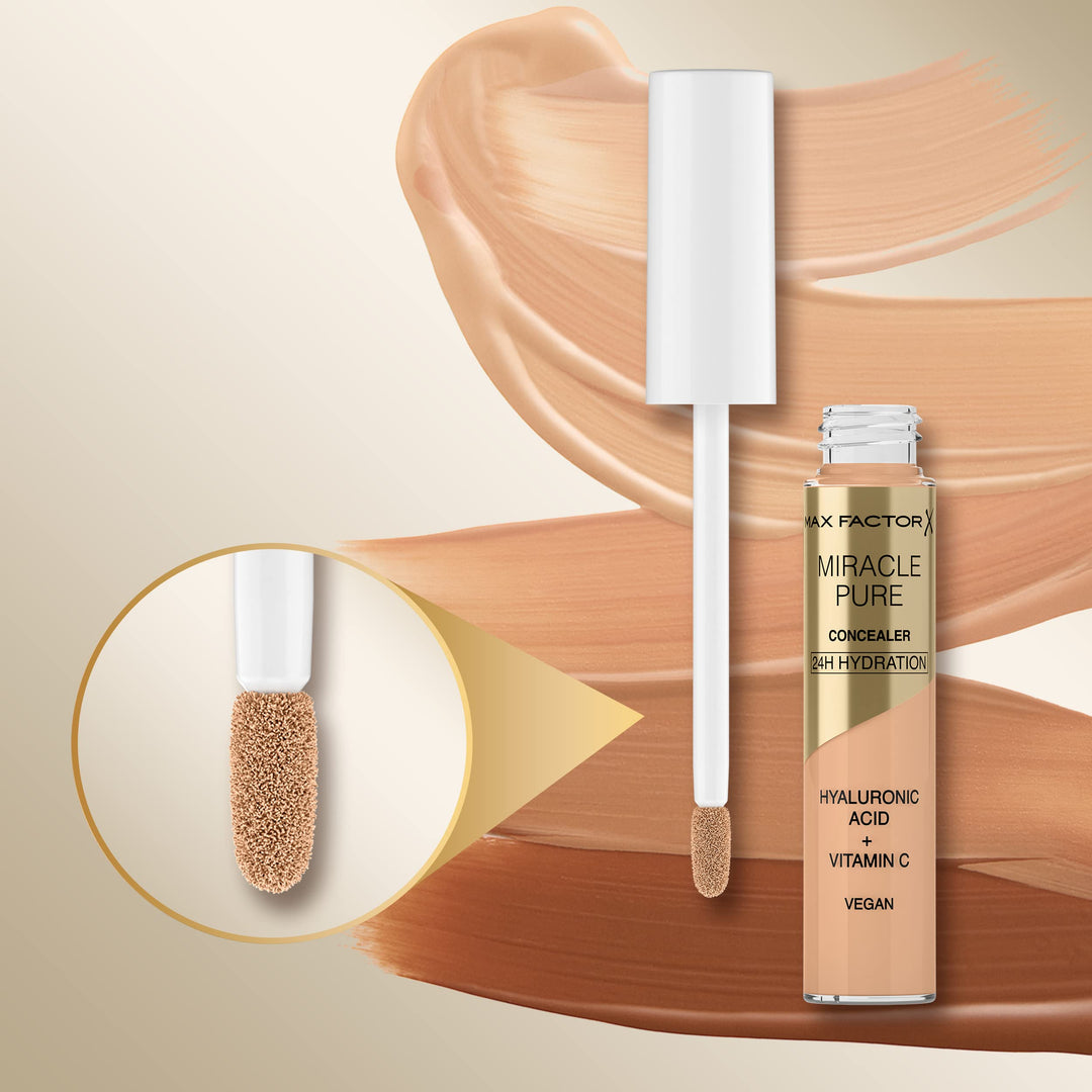 Tube of liquid concealer, 7.8 ml, vegan formula, light shade