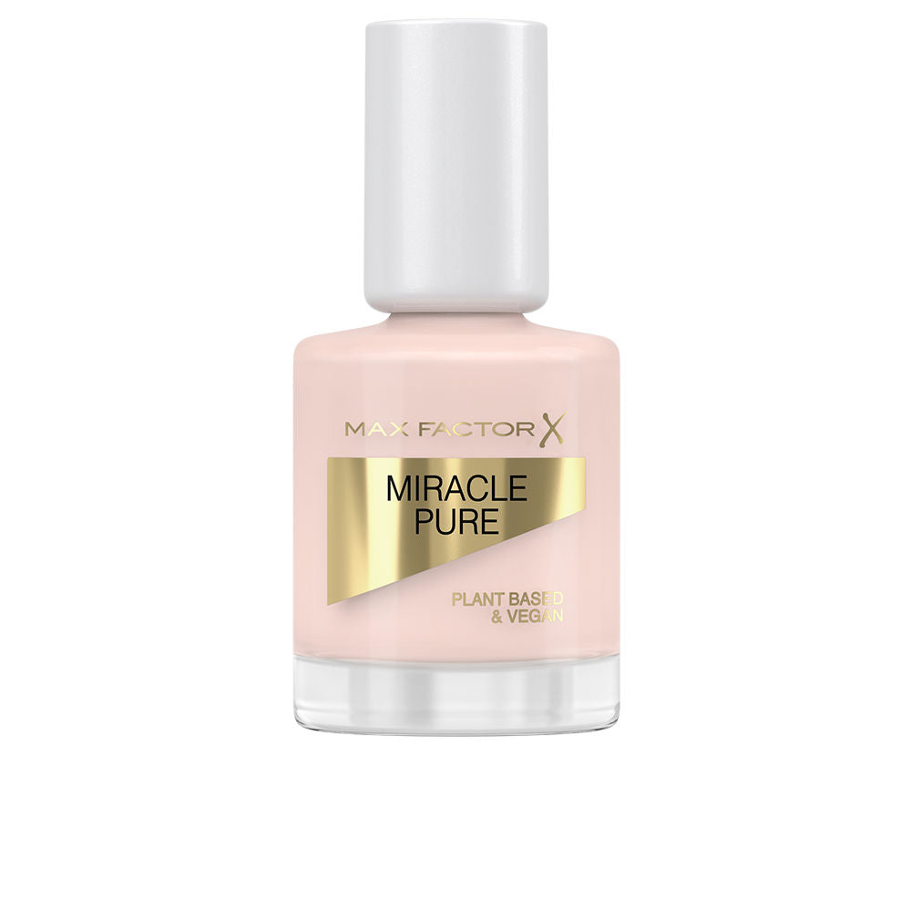 12 ml nude rose vegan nail polish bottle with curved brush, glossy finish