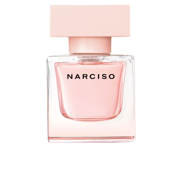 30 ml nude glass bottle Eau de Parfum with black logo, floral-woody fragrance