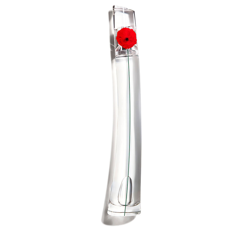 100 ml sculpted glass bottle with red poppy motif, refillable Eau de Parfum for Women