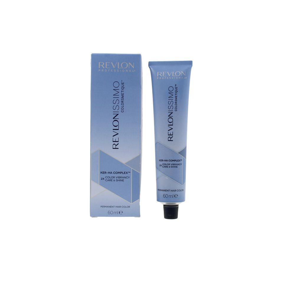 Tube of medium–intensive ash brown permanent hair colour, 60 ml, with hyaluronic acid and soy protein