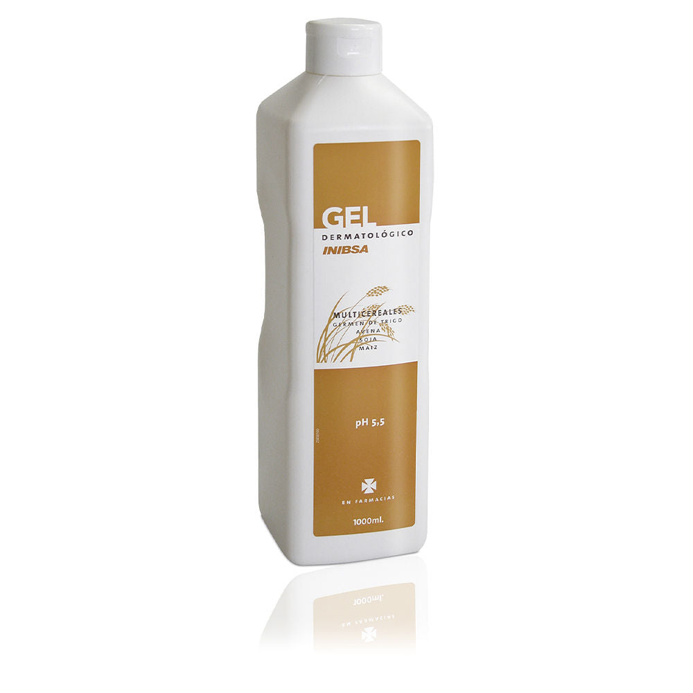 1,000 ml clear gel bottle labelled multicereal hydrating shower gel, Unisex