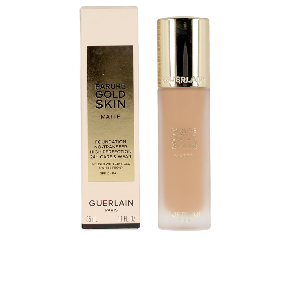 35 ml fluid matte foundation with micro‑gold and peony extract, 1C shade