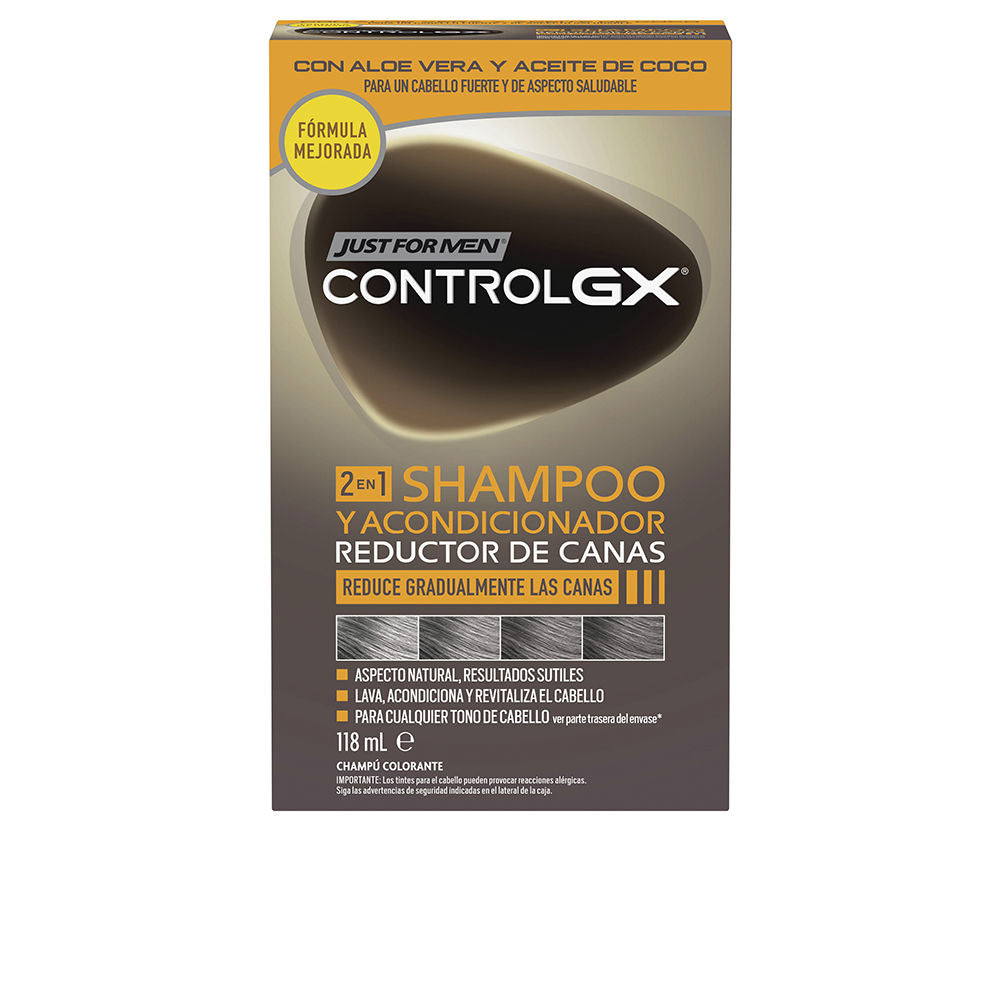 118 ml bottle of gradual grey‑reducing 2‑in‑1 shampoo for the Man