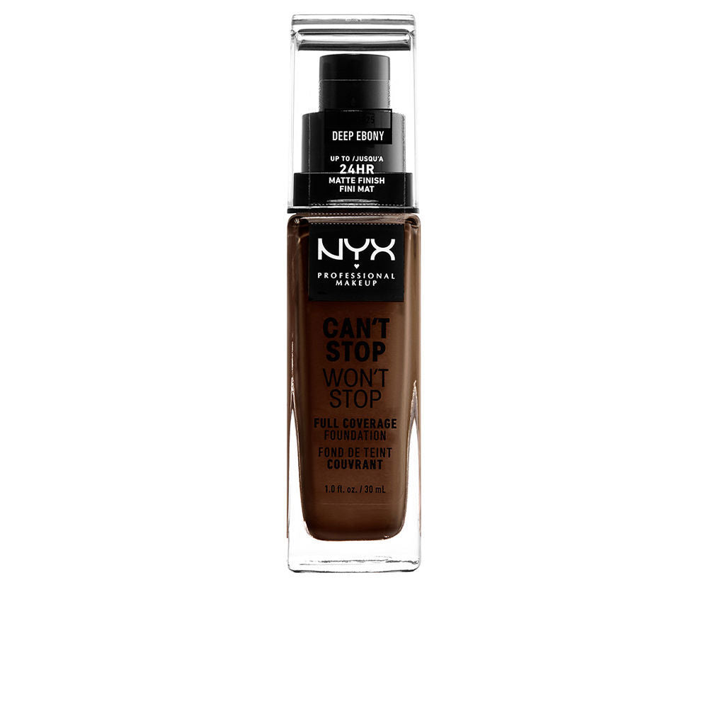 Bottle of deep ebony 30 ml fluid matte foundation, Unisex